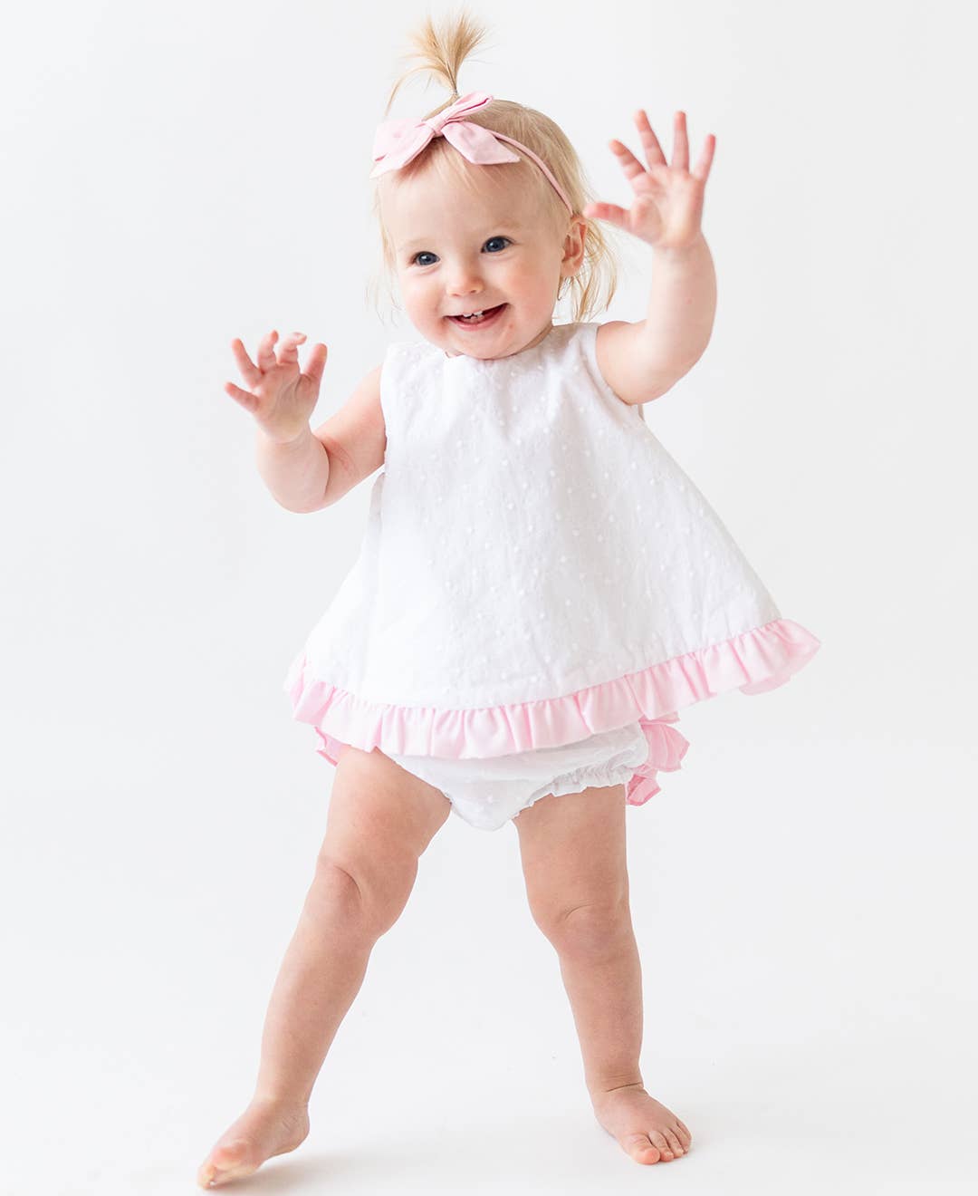 Baby Girls Swiss Dot Swing Top & Bloomer Set