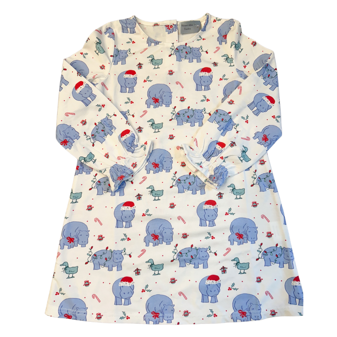 Caroline Dress- I Want a Hippopotamus for Christmas