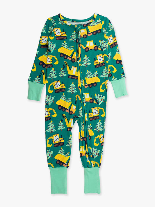 SoftSnooze™ Baby Bamboo Viscose Holiday Haul Convertible One Piece Footie Pajama