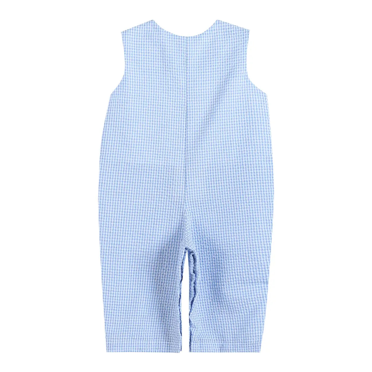 Blue Gingham Digger Baby Overalls
