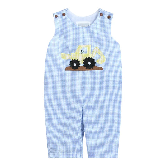 Blue Gingham Digger Baby Overalls